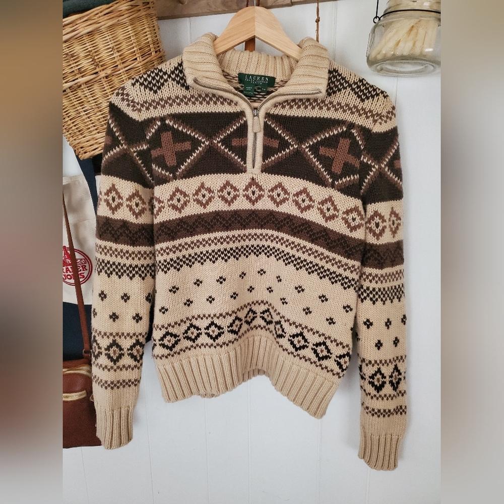 Vintage Lauren Ralph Lauren quarter zip sweater